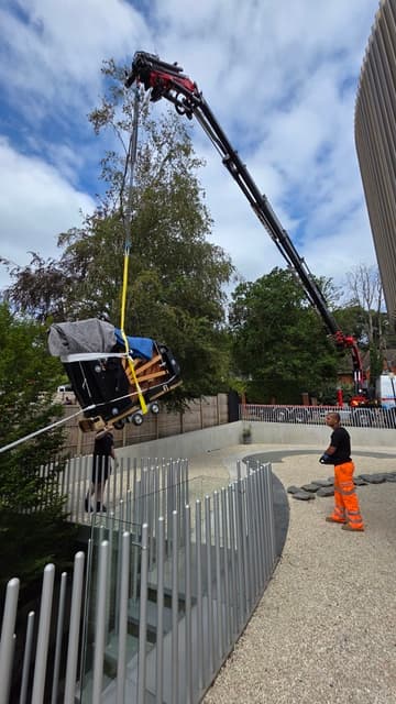 JJS Pianos team on site with a piano delivery